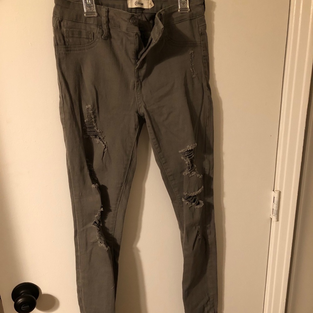 Green stretchy jeans size 5!